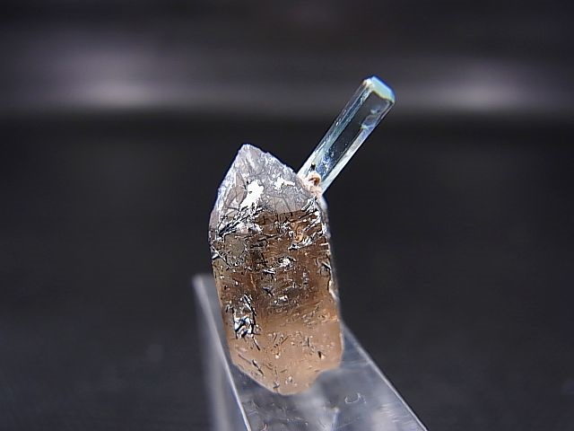 画像: ベトナム・タインホア産アクアマリン付きスモーキー水晶 1.4g