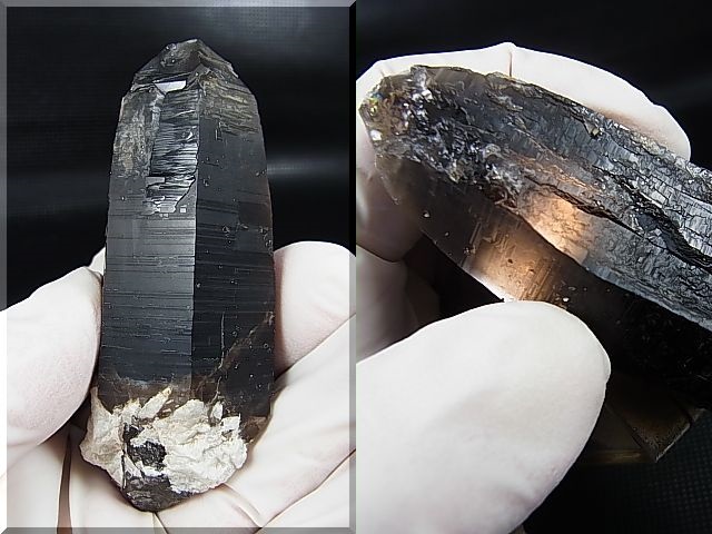 画像: ノルウェー産スモーキークオーツ（ケアンゴーム）原石（氷長石付き） 76.6g