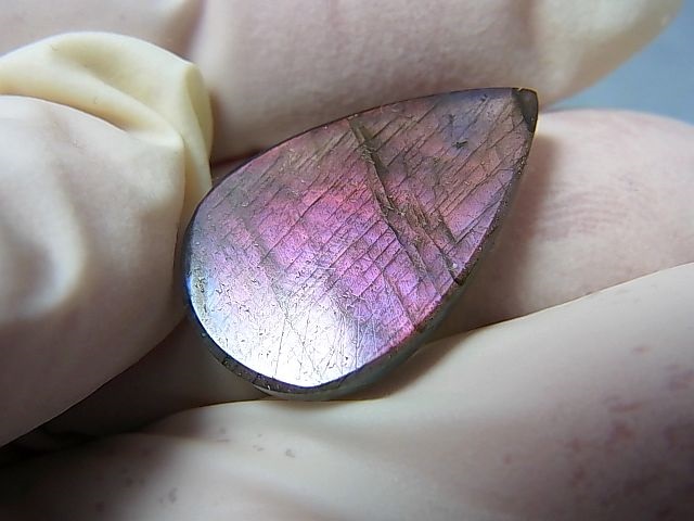 画像: レアカラー：ピンク/パープルシラーラブラドライト研磨タンブル 2.2g