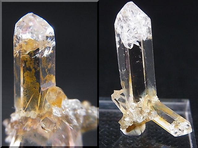 画像: インド・マニハール産ウォータークリア水晶（貫入り/ゴールドルチル入り） 3.0g