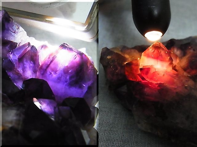 画像: コンゴ産カラーシフト/ディープカラーアメジストクラスター 248.4g