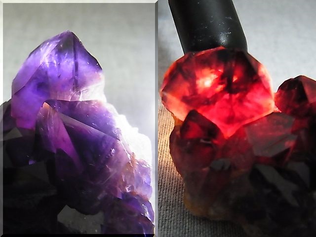 画像: コンゴ産カラーシフト/ディープカラーアメジストクラスター 115.8g