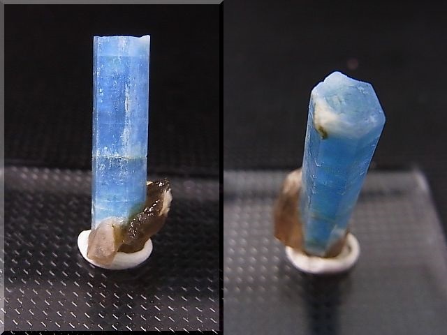 画像: ベトナム・タインホア産アクアマリン付きスモーキー水晶 2.2g