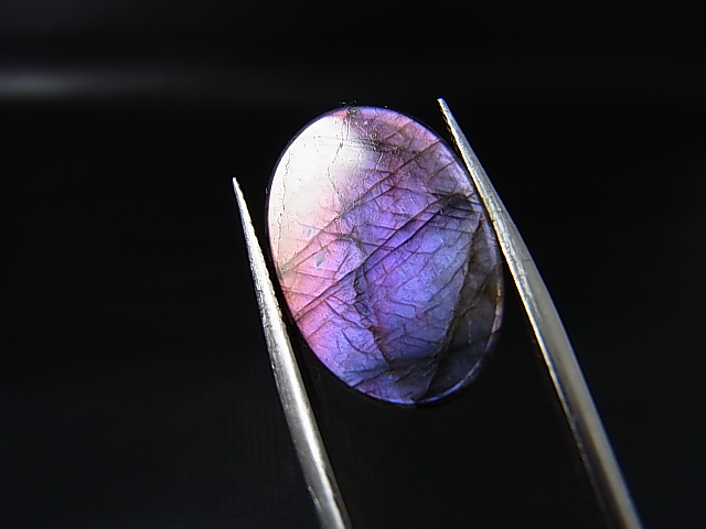 画像: レアカラー：ピンク/パープルシラーラブラドライト研磨タンブル 2.3g