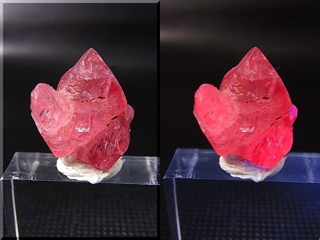 画像: ベトナムLuc Yen産ピンクスピネル結晶（八面体/双晶） 24.7カラット