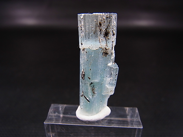 画像1: ベトナム産連晶結束型アクアマリン原石（ブラックトルマリン付き） 3.1g