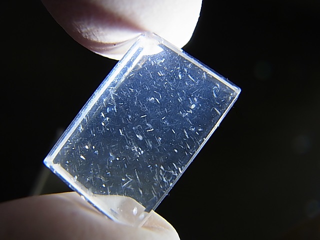 画像: マダガスカル産ジラソルクオーツ研磨原石（針状ルチル/中空インクルージョン） 2.4g