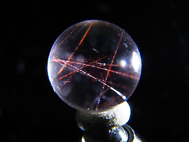 画像1: マダガスカル産ピンクエンジェルラダー水晶丸玉 10mm