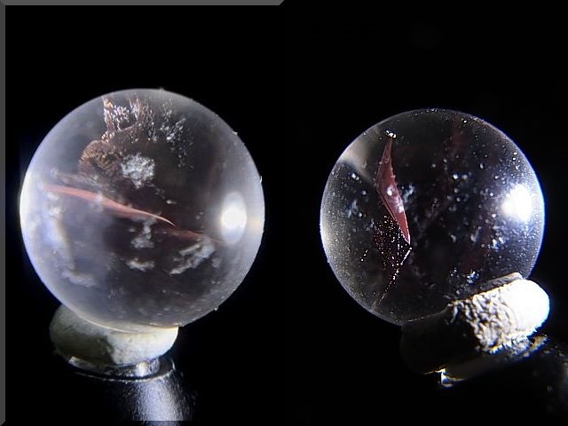 画像: マダガスカル産ピンクエンジェルラダー水晶丸玉 13.5mm