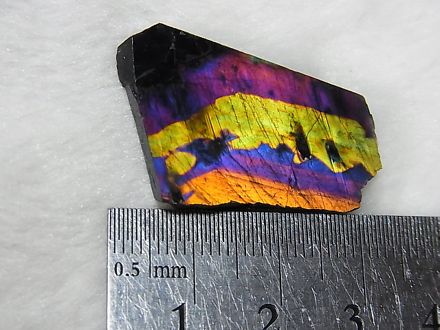 画像: フィンランド・ユレマー産スペクトロライト（パープルヴィオラミックス）研磨スライス 5.8g