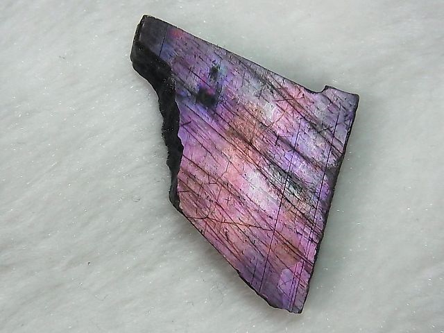 画像: フィンランド・ユレマー産スペクトロライト（パープルヴィオラミックス）研磨スライス 6.1g