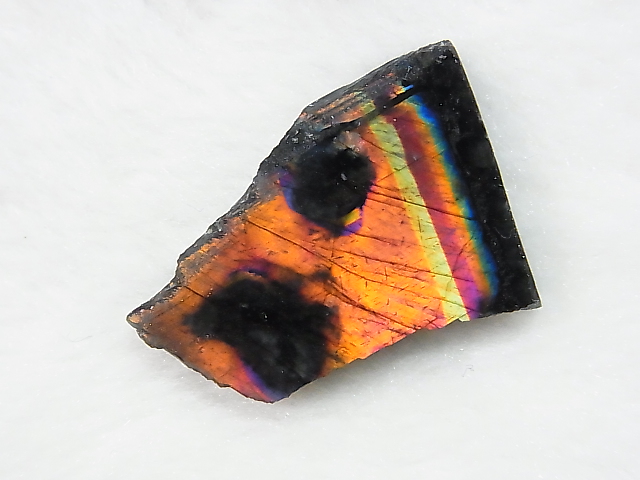 画像: フィンランド・ユレマー産スペクトロライト（パープルヴィオラミックス）研磨スライス 4.3g