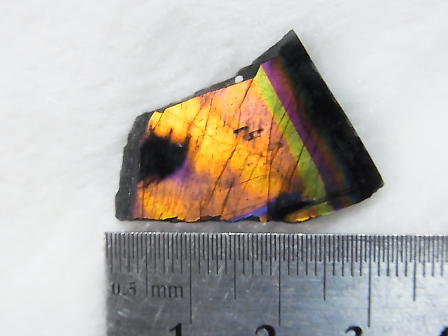 画像: フィンランド・ユレマー産スペクトロライト（パープルヴィオラミックス）研磨スライス 4.3g