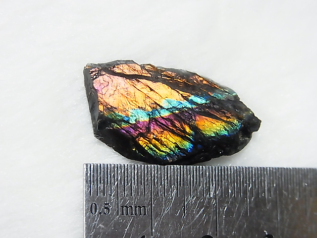 画像: フィンランド・ユレマー産スペクトロライト（パープルヴィオラミックス）研磨スライス（片面研磨） 2.8g