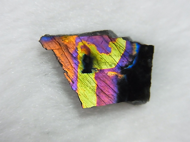 画像: フィンランド・ユレマー産スペクトロライト（パープルヴィオラミックス）研磨スライス 1.6g