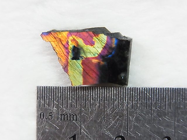 画像: フィンランド・ユレマー産スペクトロライト（パープルヴィオラミックス）研磨スライス 1.6g