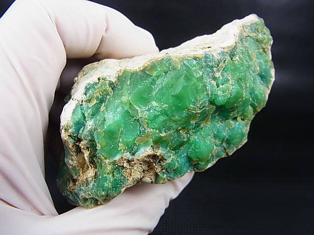 画像: ポーランド・シュクラリ鉱山産クリソプレーズ原石 153.3g