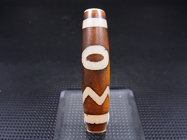 画像1: 「虎牙天地」現代天珠 直径約11.5×49.5mm