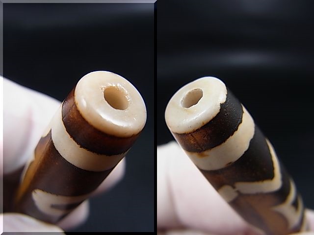 画像: 「虎牙天地」現代天珠 直径約11.5×49.5mm