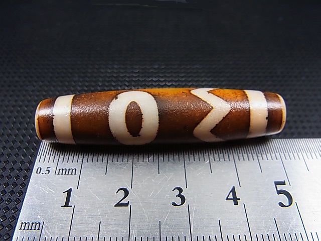 画像: 「虎牙天地」現代天珠 直径約11.5×49.5mm