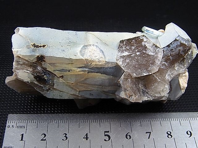 画像: ベトナム・タインホア産アクアマリン付きスモーキー水晶 161.9g