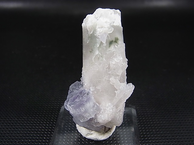 画像: ヤオガンシャン産パープル＆カラーレスフローライト付き水晶原石 28.7g