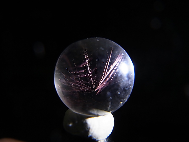 画像: マダガスカル産ピンクエンジェルラダー水晶丸玉 14.5mm