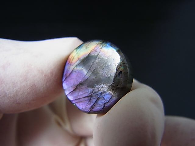 画像: レアカラー：ピンク/パープルシラーラブラドライト研磨タンブル 2.9g