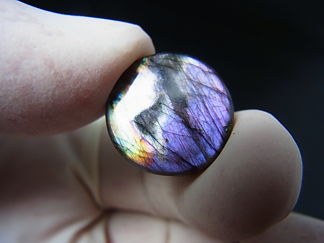 画像: レアカラー：ピンク/パープルシラーラブラドライト研磨タンブル 2.9g