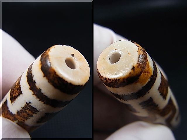 画像: 「平安十字佛」現代天珠 直径約13×48.5mm