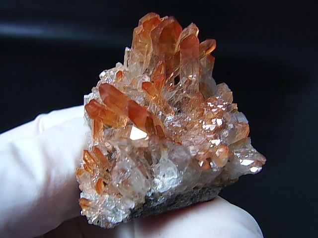 画像: スウェーデン産ヘマタイト（タンジェリン）水晶クラスター 28.9g