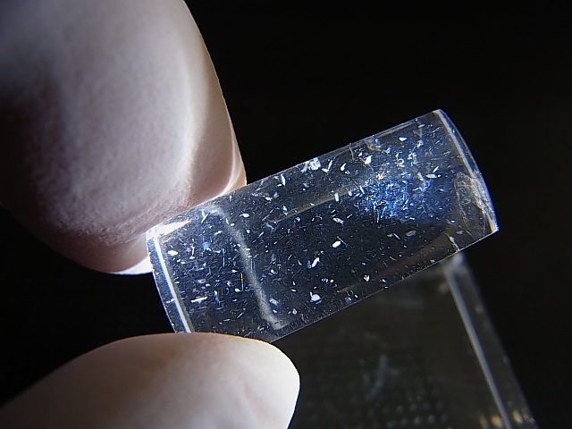 画像: マダガスカル産ジラソルクオーツ研磨原石（針状ルチル/中空インクルージョン） 3.8g