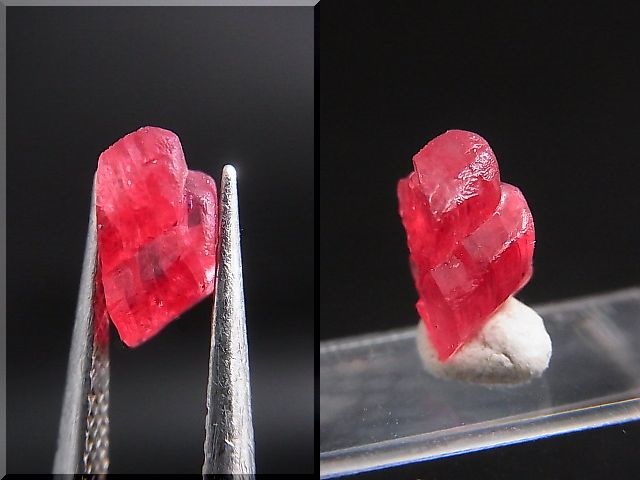 画像: ベトナムLuc Yen産ストロベリーピンクスピネル結晶（双晶） 1.5カラット