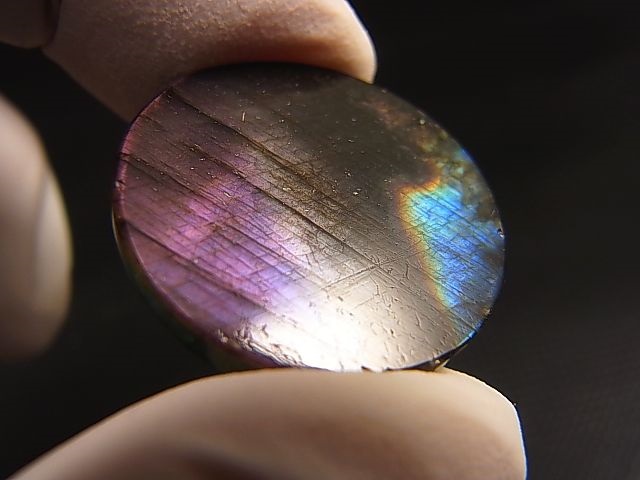 画像: レアカラー：ピンク/パープルシラーラブラドライト研磨タンブル 5.5g