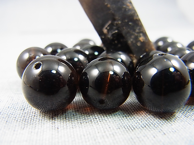 画像2: オリジナル加工：フィンランド・リプシニエミ産モリオン（黒水晶/ケアンゴーム）・ビーズ 12.5mm平均
