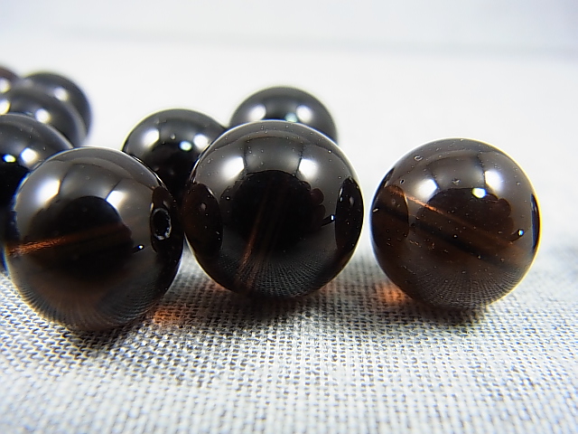 画像: オリジナル加工：フィンランド・リプシニエミ産モリオン（黒水晶/ケアンゴーム）・ビーズ 12.5mm平均