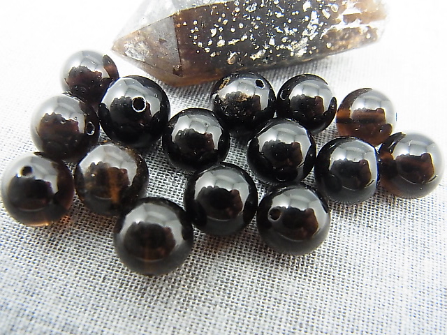 画像: オリジナル加工：フィンランド・リプシニエミ産モリオン（黒水晶/ケアンゴーム）・ビーズ 9.5mm平均