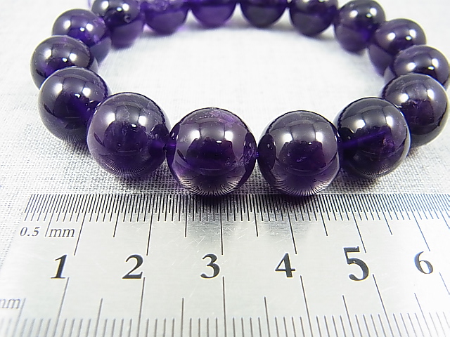 画像: ザンビア産カラーシフト/ディープカラーアメジスト粒売りビーズ 13mm平均