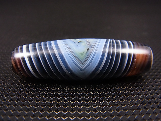 画像: ボツワナ産ピクチャーアゲート現代天珠 直径約11.5×39mm