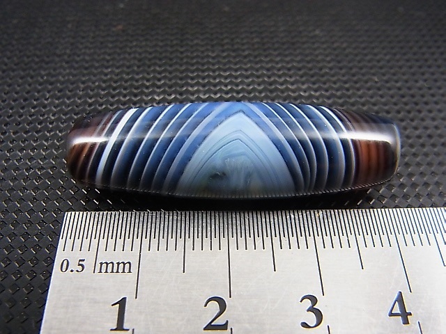 画像: ボツワナ産ピクチャーアゲート現代天珠 直径約11.5×39mm
