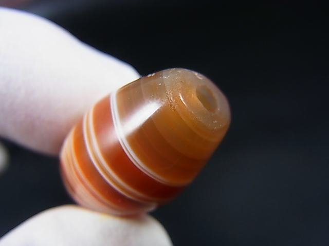 画像: ブラジル産カーネリアンアゲート現代天珠 直径約13.5×26.5mm