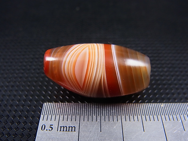 画像: ブラジル産カーネリアンアゲート現代天珠 直径約13.5×26.5mm
