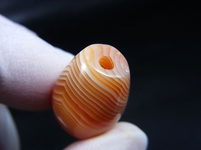 画像: ブラジル産カーネリアンアゲート現代天珠 直径約14.5×27mm