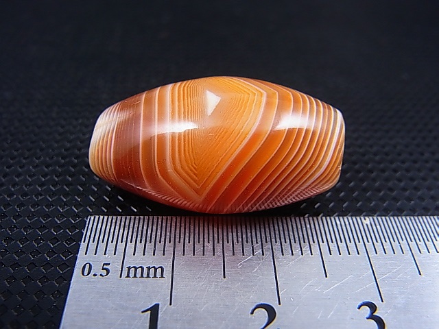 画像: ブラジル産カーネリアンアゲート現代天珠 直径約14.5×27mm