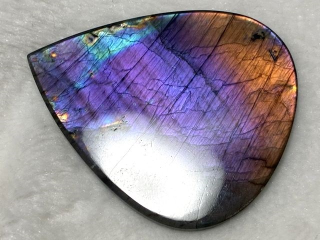 画像: レアカラー：ピンク/パープル/オレンジシラーラブラドライト研磨タンブル 32.5g