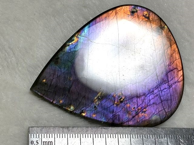 画像: レアカラー：ピンク/パープル/オレンジシラーラブラドライト研磨タンブル 32.5g