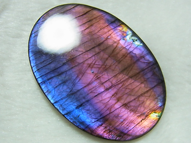 画像: レアカラー：ピンク/パープル/ブルーシラーラブラドライト研磨タンブル 25.2g