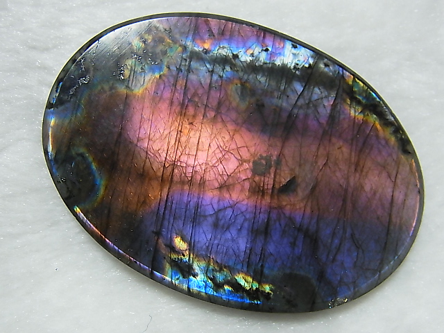 画像: レアカラー：ピンク/パープル/ブルーシラーラブラドライト研磨タンブル 25.2g