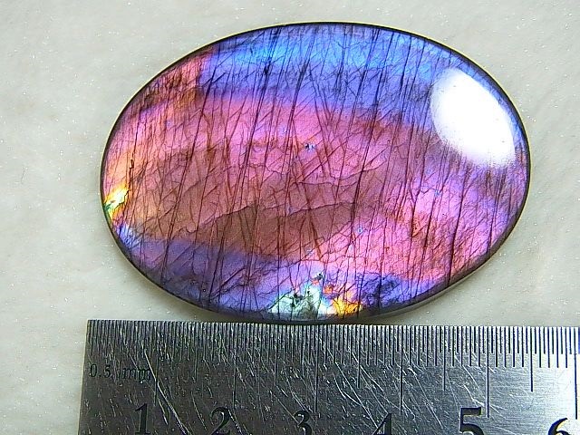 画像: レアカラー：ピンク/パープル/ブルーシラーラブラドライト研磨タンブル 25.2g