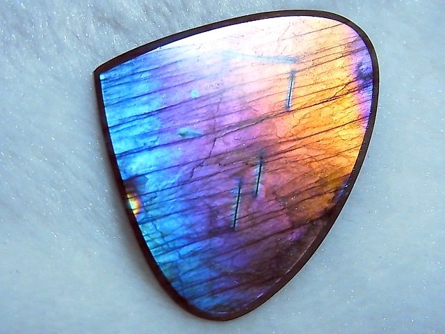 画像: レアカラー：ピンク/パープル/ブルーシラーラブラドライト研磨タンブル 13.6g